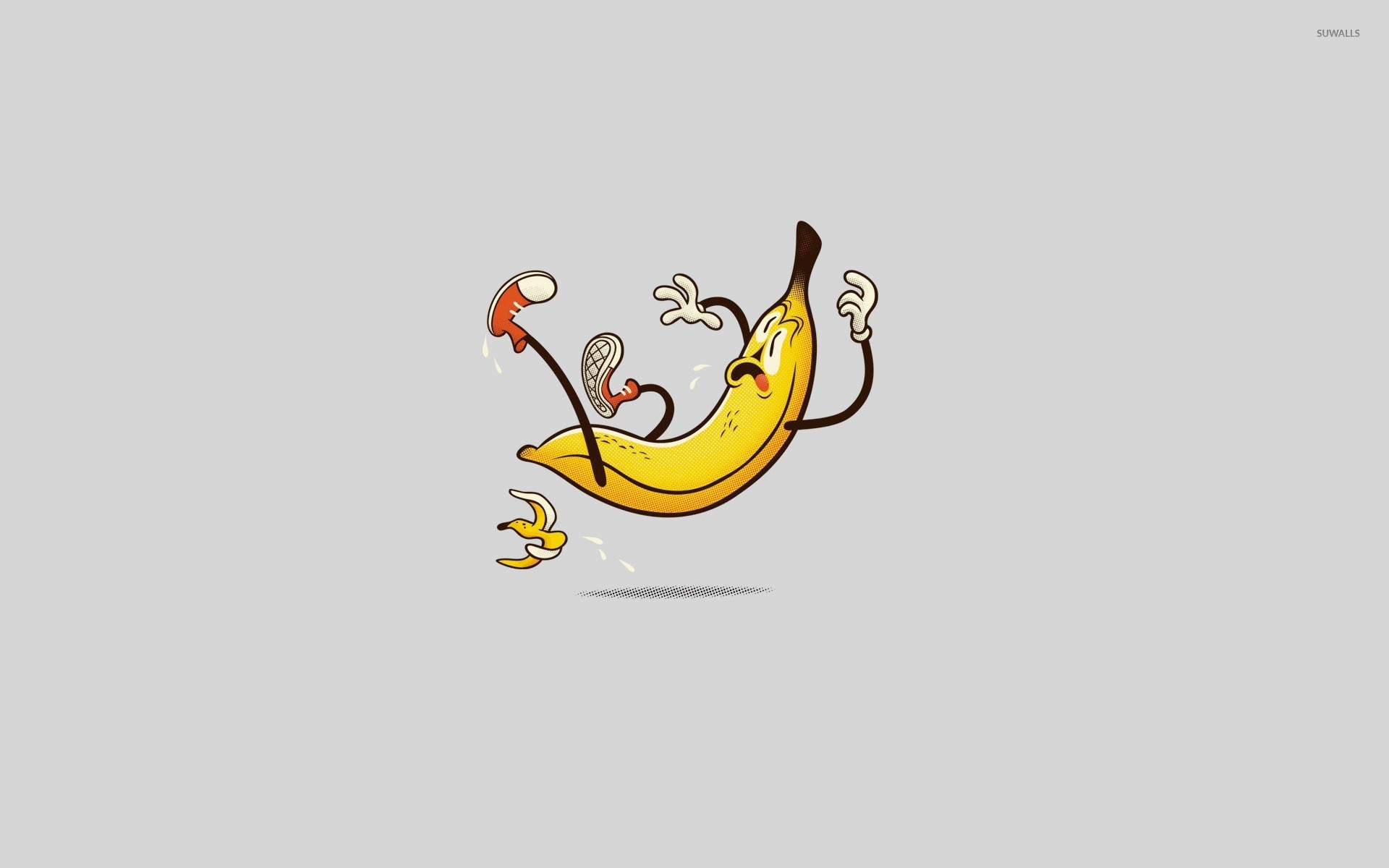 Banana slipping on a peal wallpaper   Funny wallpapers   20581