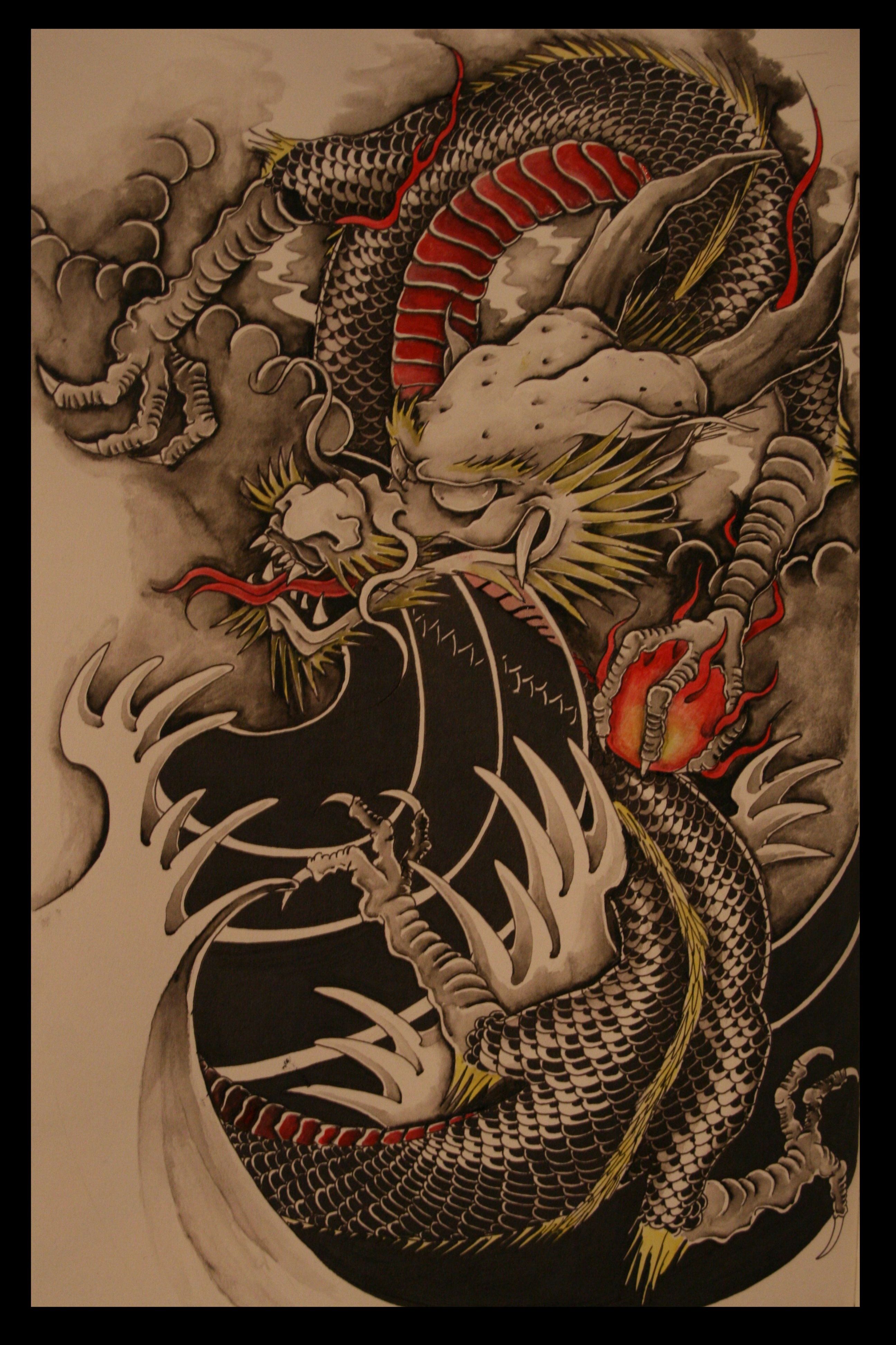 Japanese Dragon Tattoo Wallpaper Top