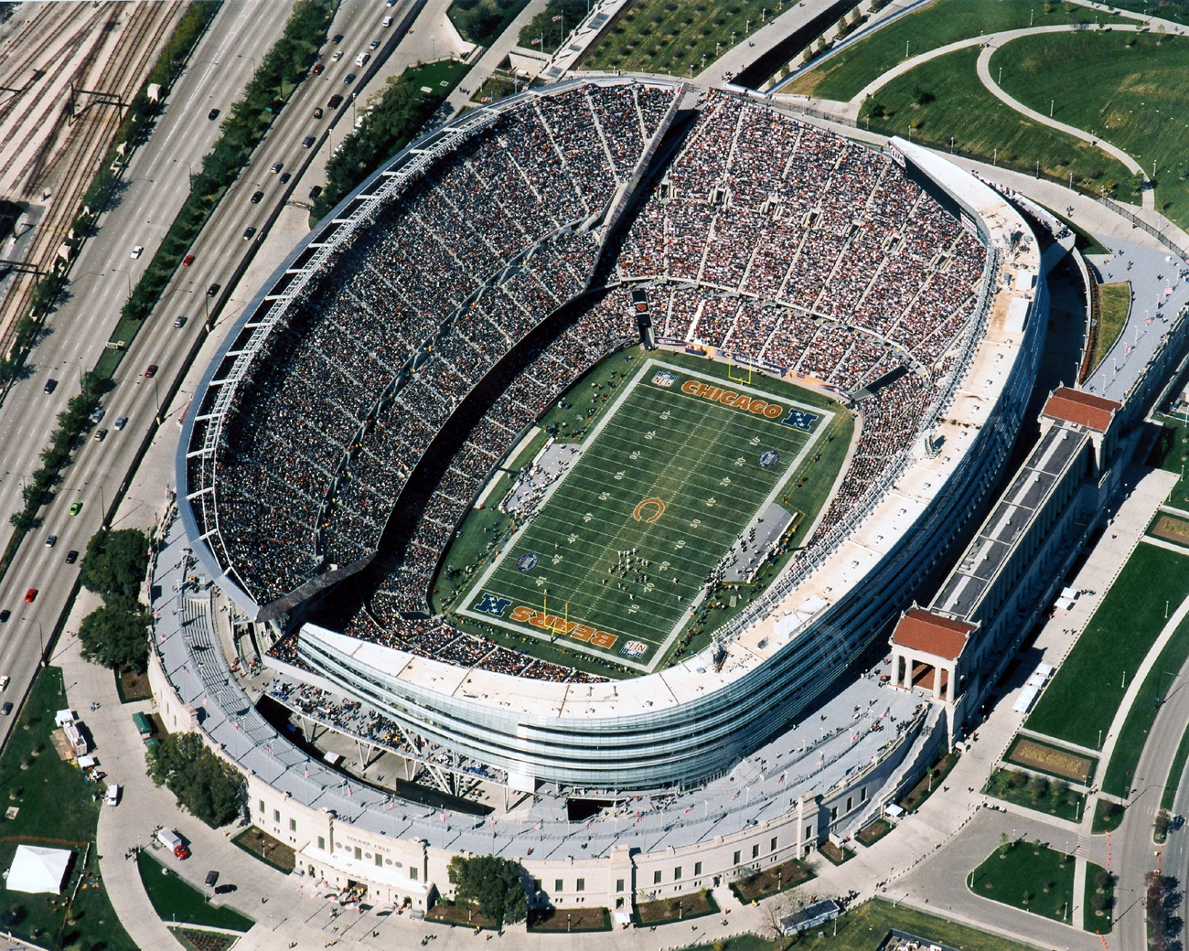 Chicago Bears Background Soldier Field Aerial