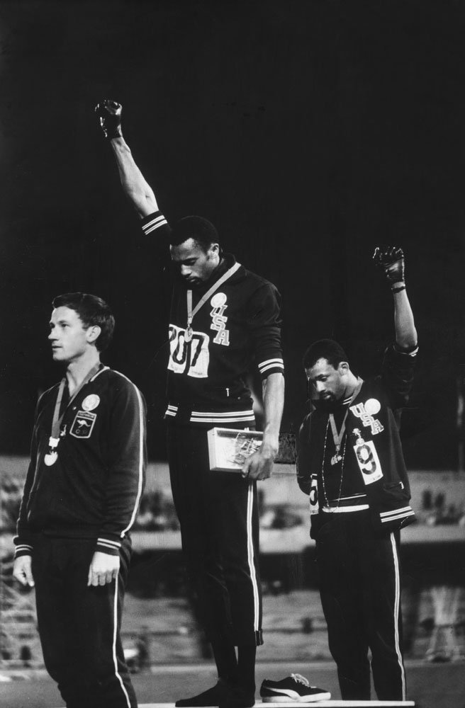 Black Power Salute Tommie Smith and John Carlos at the 1968