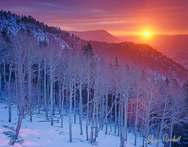 Winter Sunrise On Beaver Mountain Rocky National Park