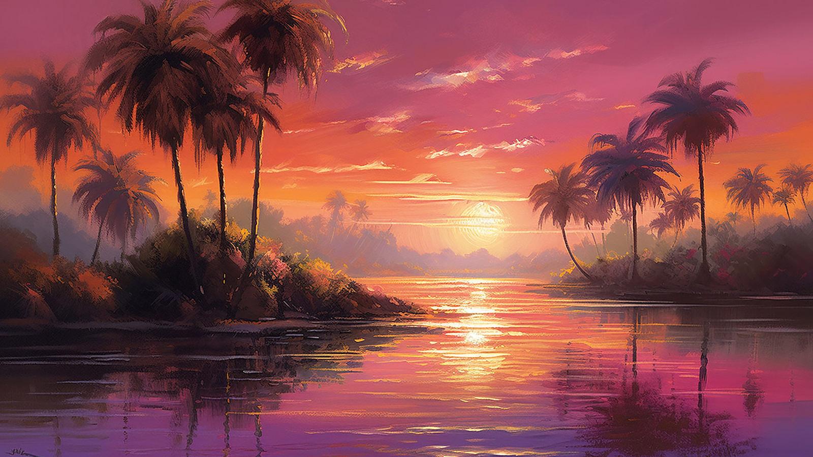 Warm And Beautiful Sunset Wallpaper