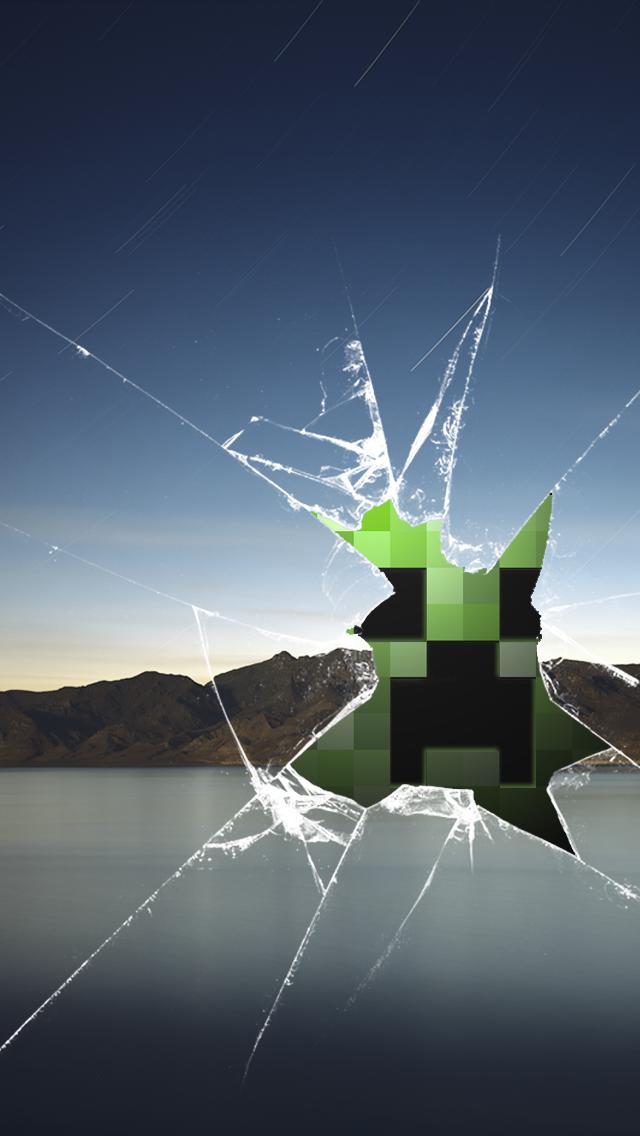Free Download Broken Screen Creeper Iphone 5 Wallpaper 640x1136 640x1136 For Your Desktop Mobile Tablet Explore 49 Minecraft Hd Phone Wallpapers Awesome Minecraft Wallpaper Best Minecraft Wallpapers Minecraft Wallpapers For Your Computer