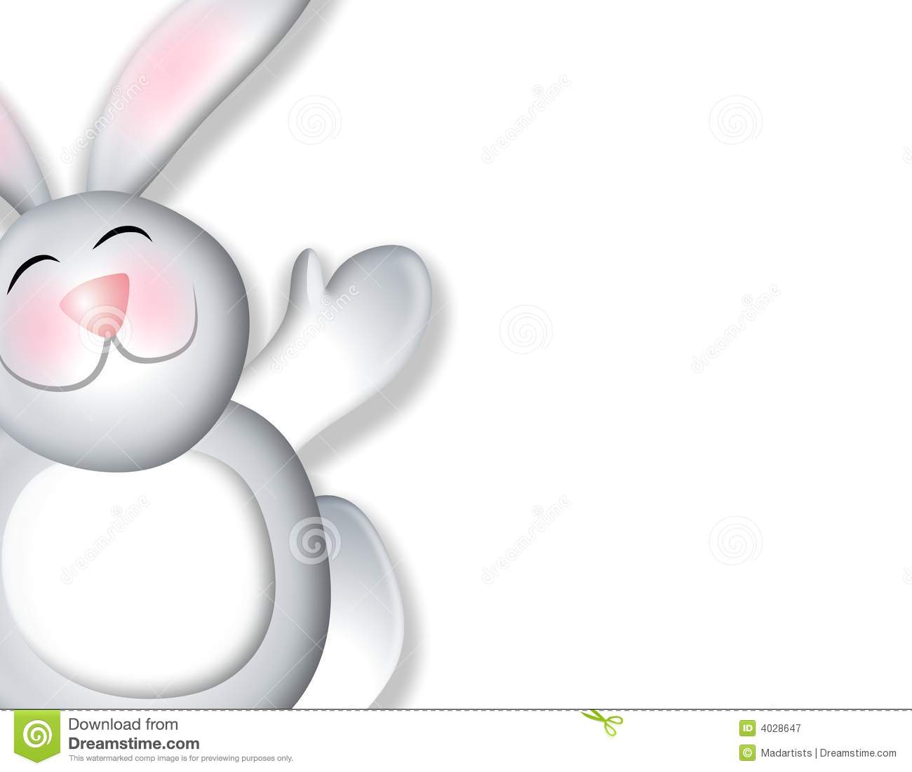 Easter Bunny Rabbit Border Background Royalty Stock