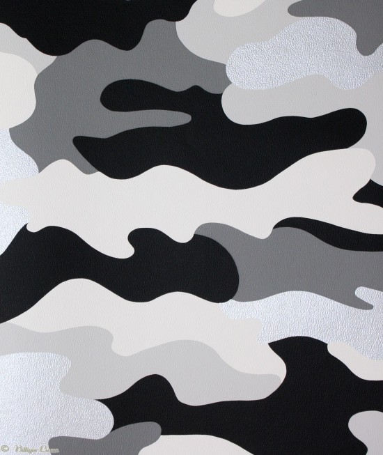 Kids Club Camouflage Black Grey Wallpaper By Rasch