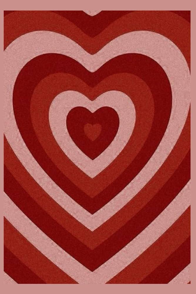 Red Heart Aesthetic Notebook Valentines