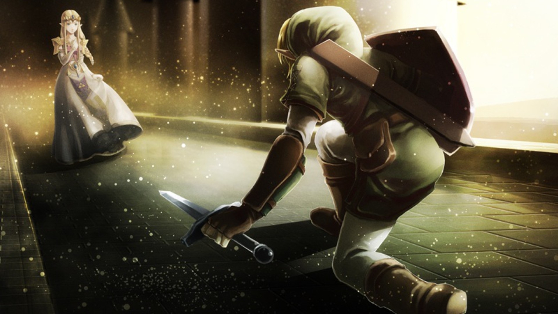 Link Shield The Legend Of Zelda Oracle Swords Wallpaper