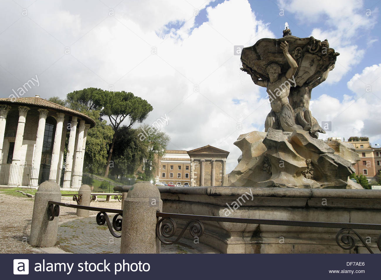 Bocca Della Verit Square Old Forum Boarium Fountain Vesta S