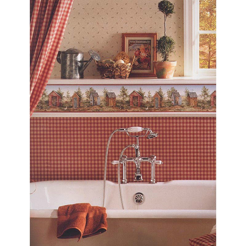 Free download Wallpaper Border Bath Laundry Country Outhouse Border