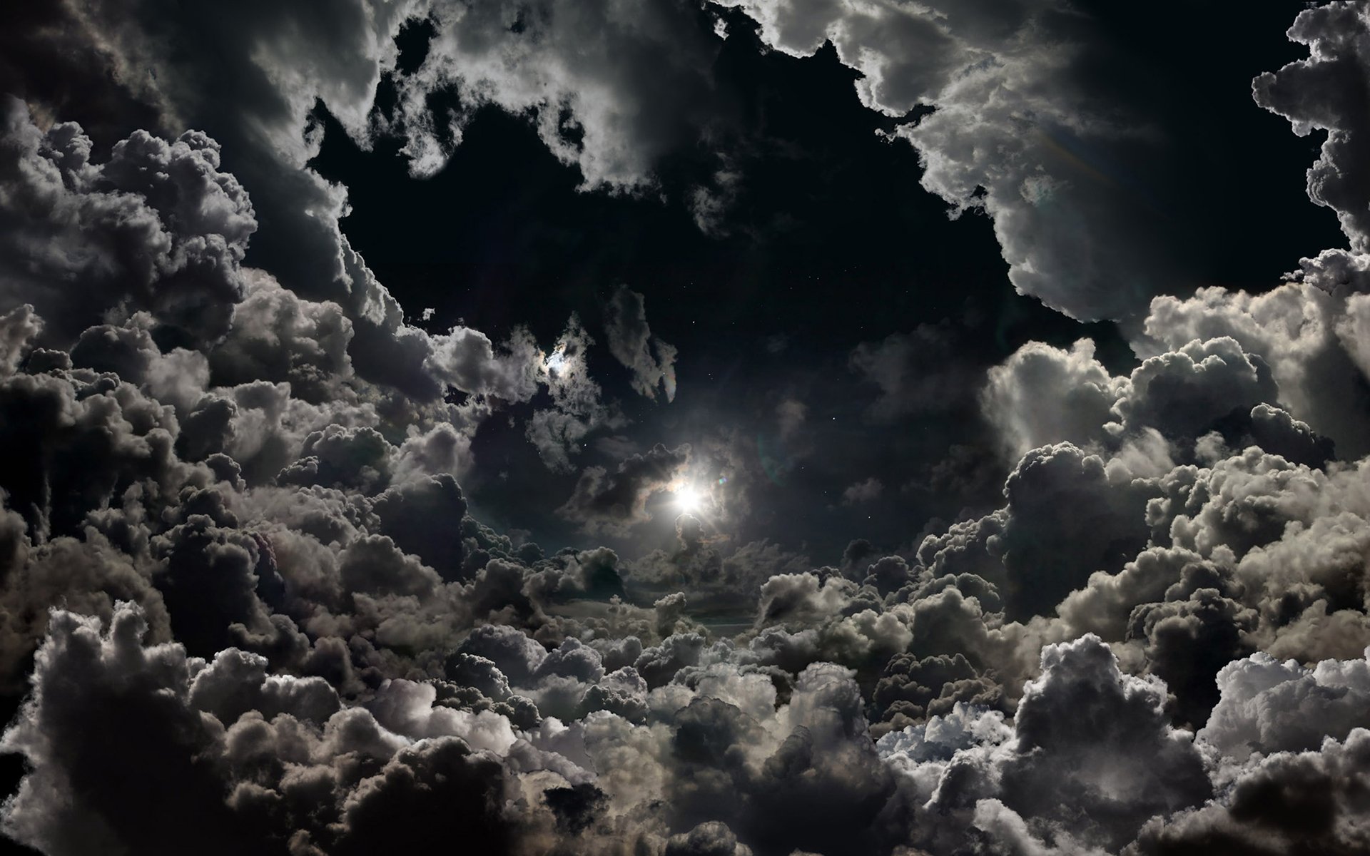 Night Moon Sky Nature Cloud HD Wallpaper