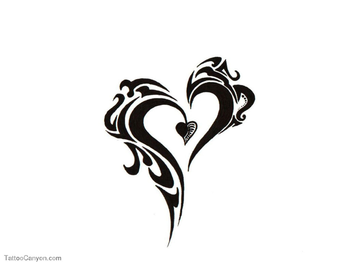 Designs Tribal Heart Tattoo Wallpaper Picture
