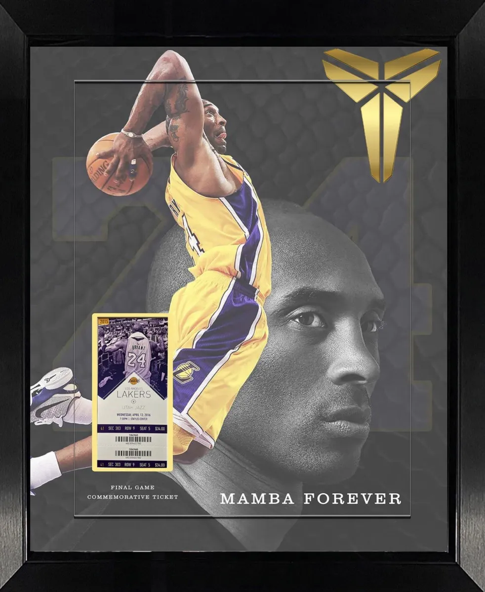 🔥 Free download Kobe Bryant Framed Poster With Final Game Ticket