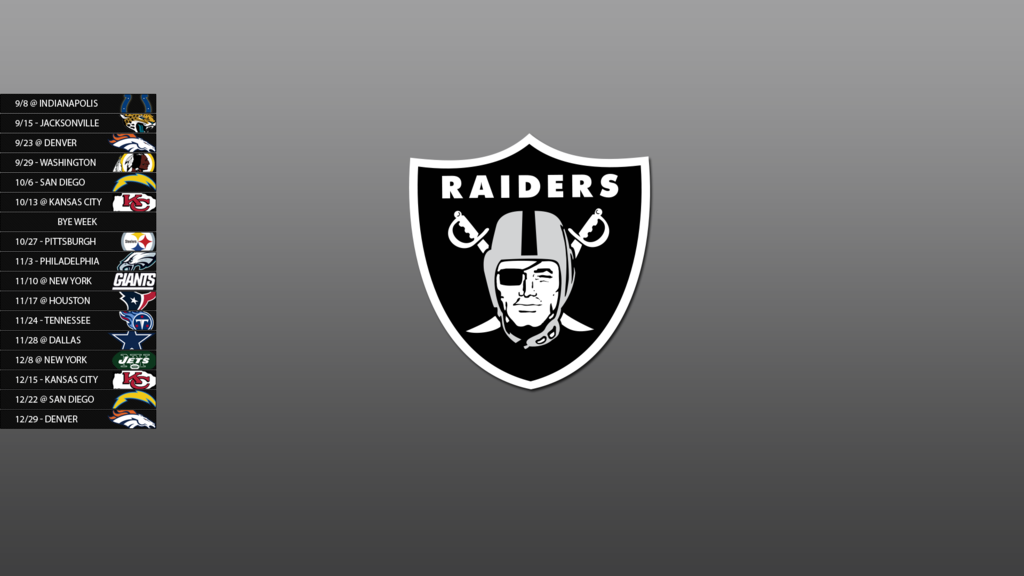 Oakland Raiders 2013 Schedule Wallpaper by SevenwithaT