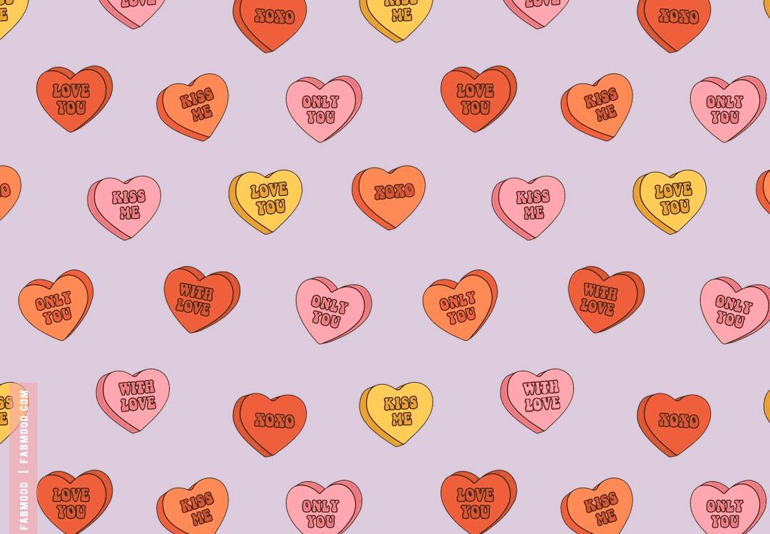 Colorful hearts laptop wallpaper