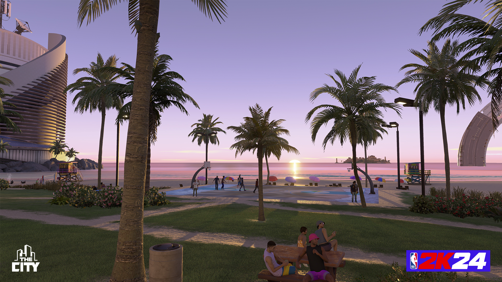 Nba 2k24 Sunset Court HD Wallpaper
