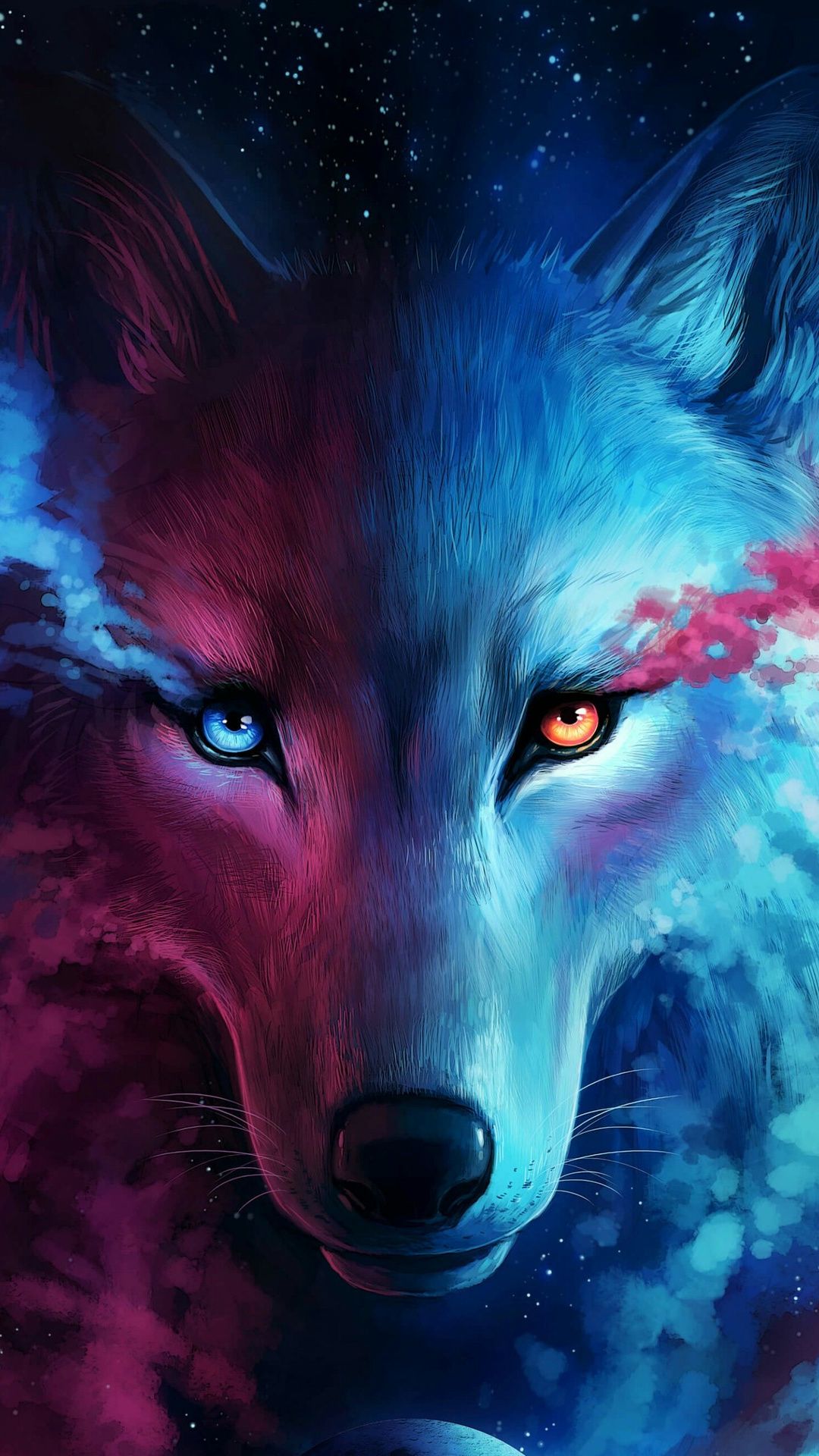 Cosmic Wolf Tap To See More Creative Wallpaper Mobile9