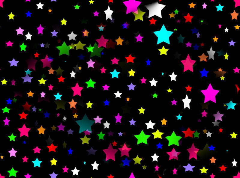 Neon Stars Colorful Background Wallpaper On This