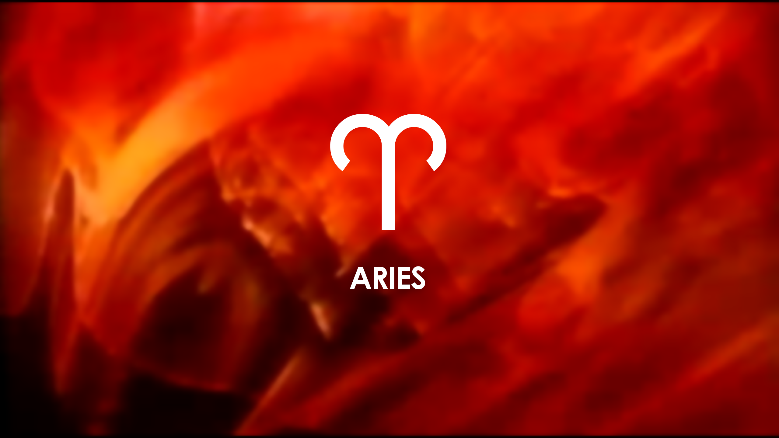 Aries sign on a red background Desktop wallpapers 1600x900