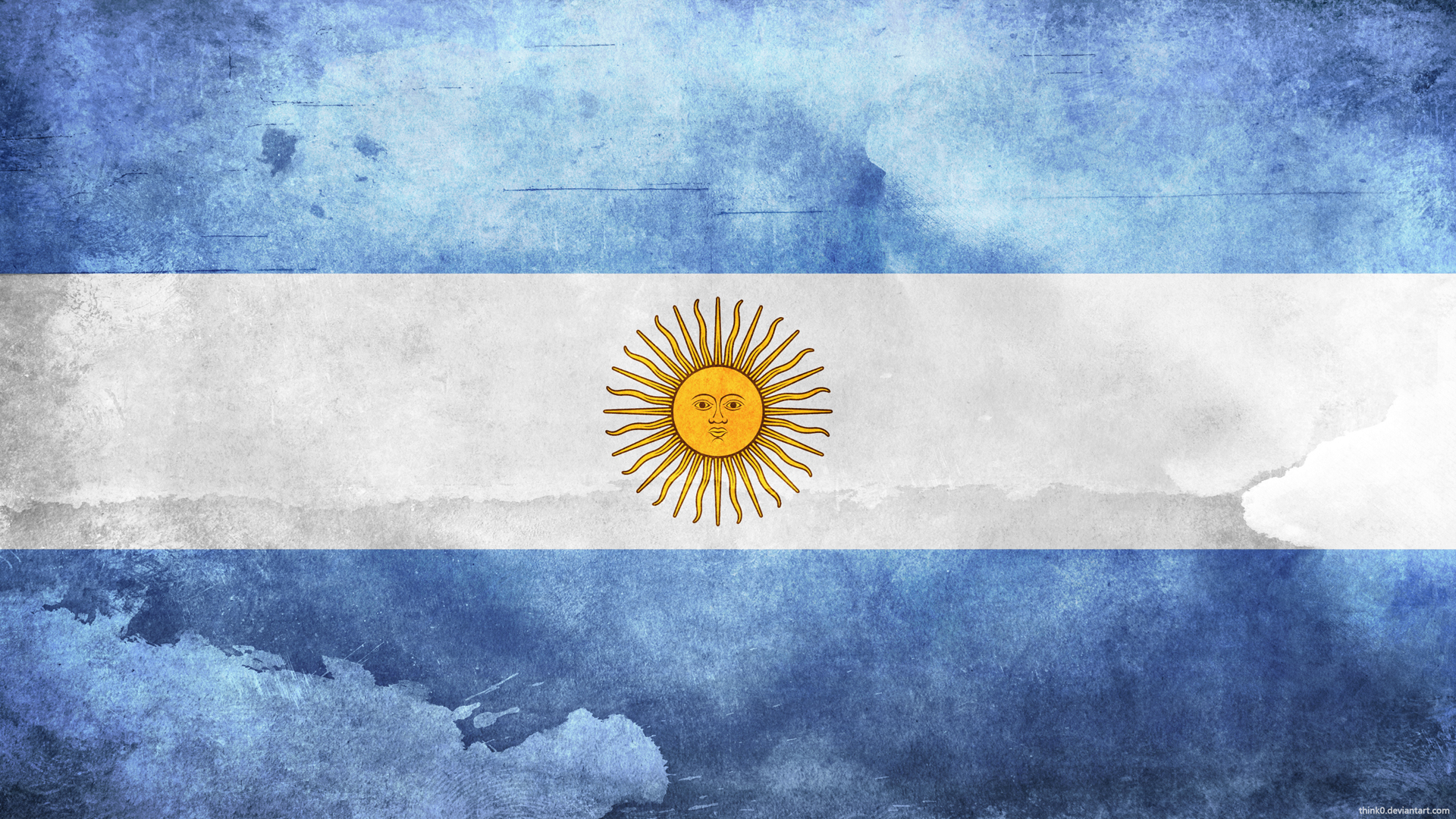 Argentina Flag By Think0