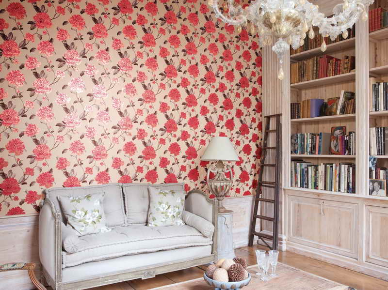 Bold Flower Wallpaper Home Interior Design 800x599