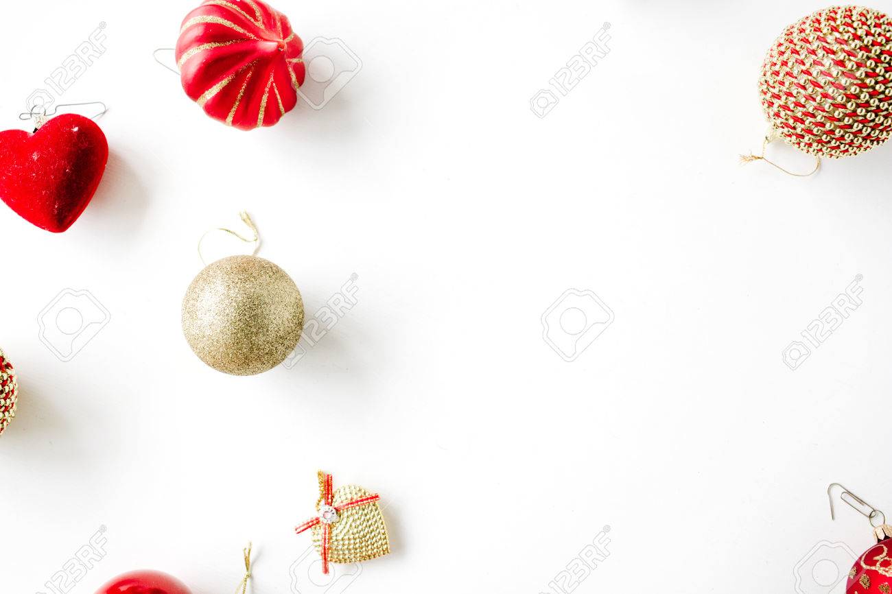 Christmas Decoration With Glass Balls Tinsel Bow