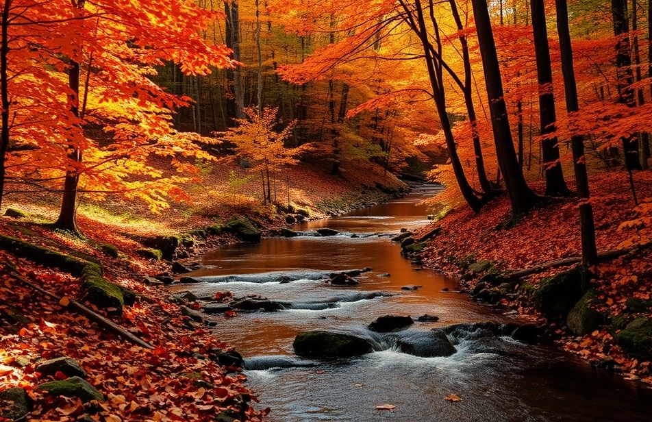 Autumn Stream Wallpaper
