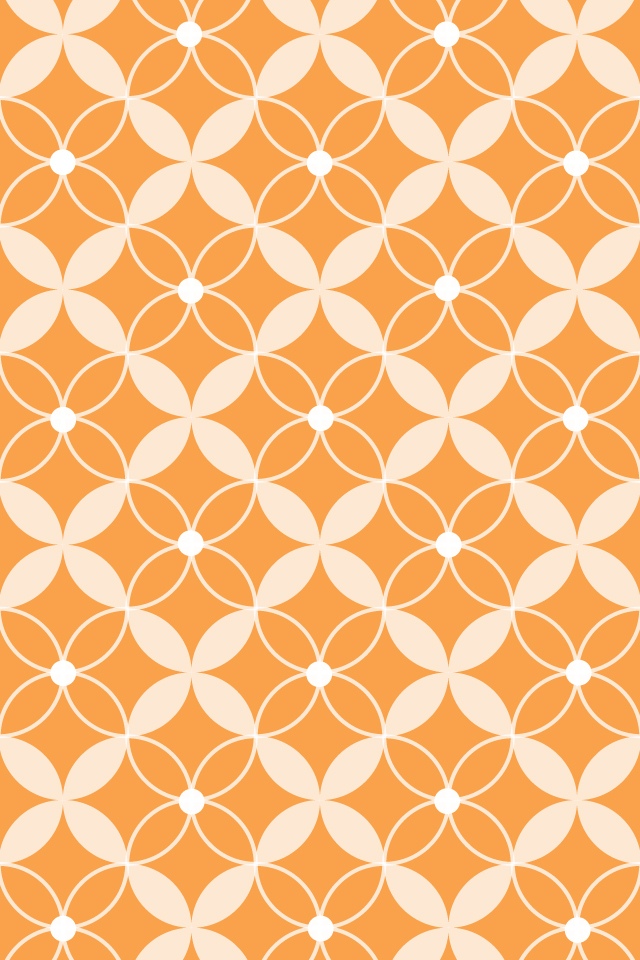 Background Wallpaper Circle Flower Pattern Gray Orange Pink