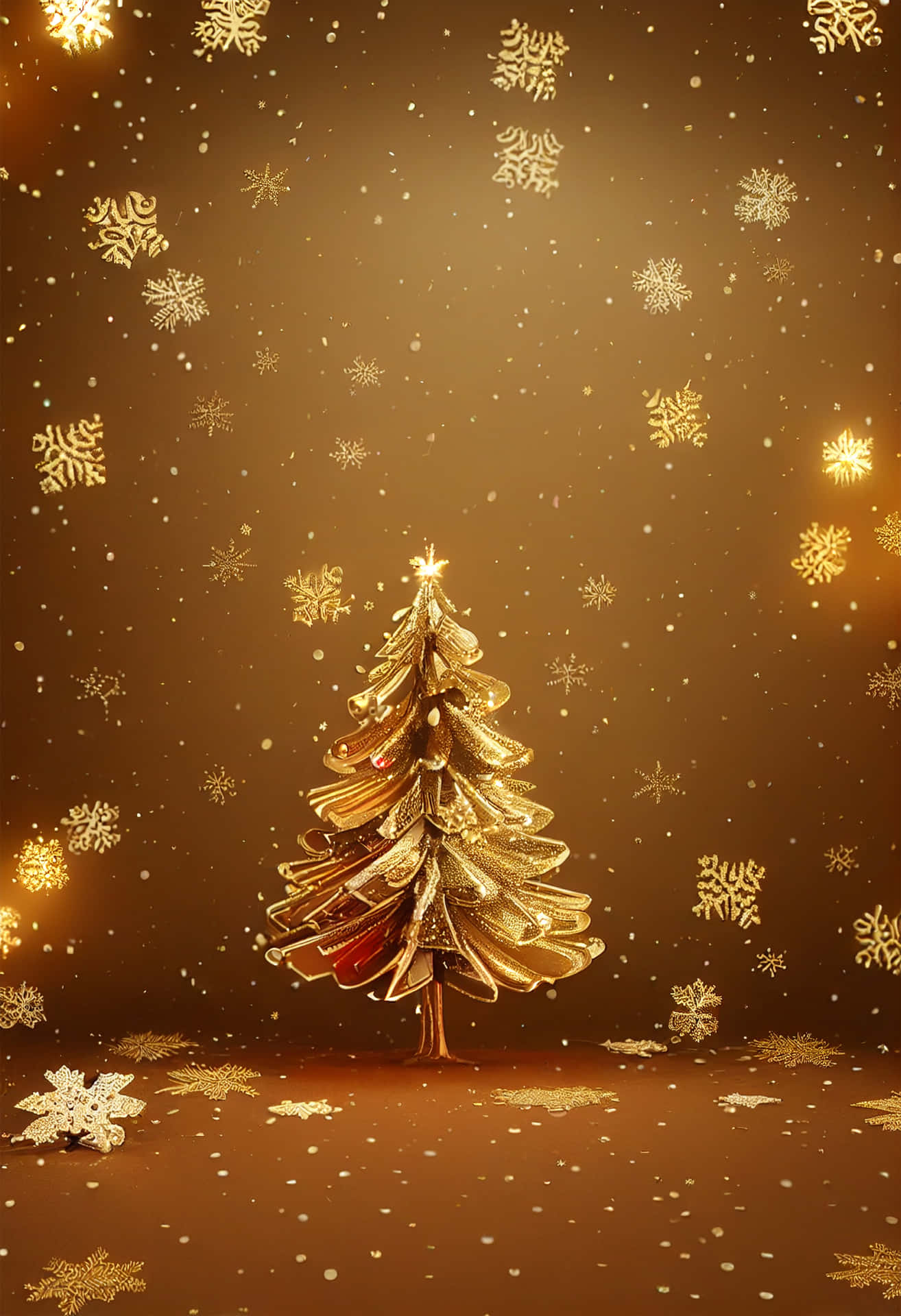 Gold Christmas Wallpaper