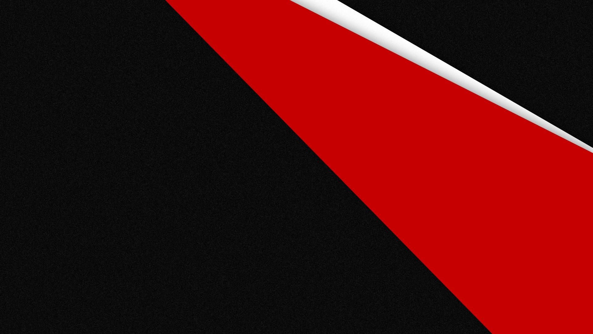Red Geometry Simple Background Black Basic Colors Wallpaper