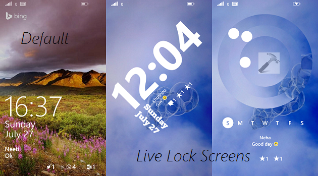 Screen In Windows Phone Using Official Live Lock App
