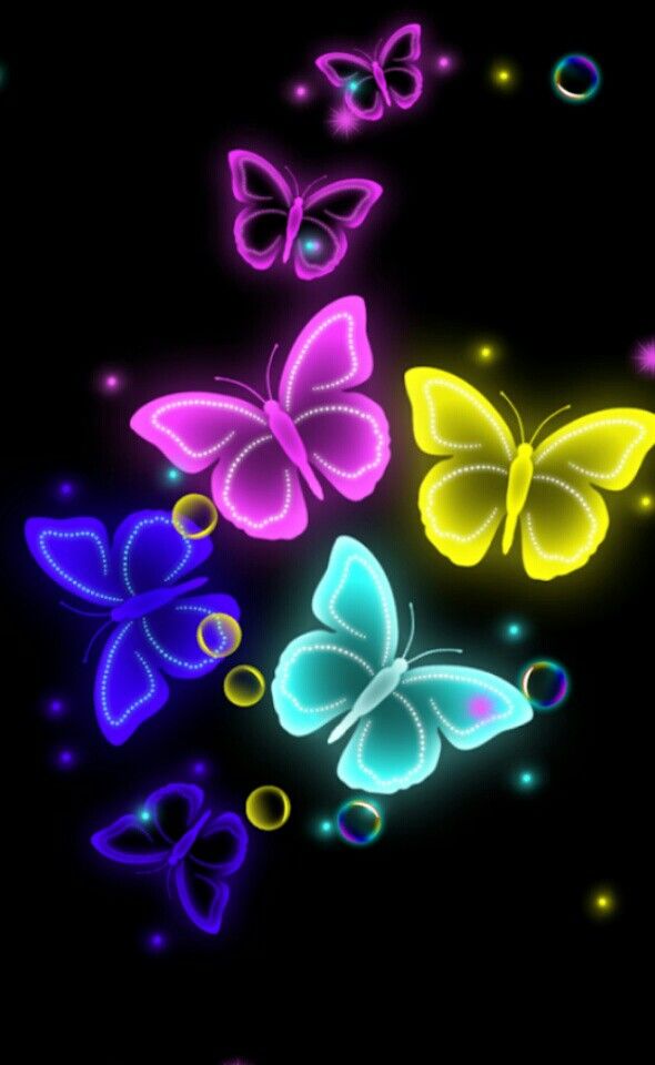 Mariposas Neon Phone Background Butterfly Wallpaper