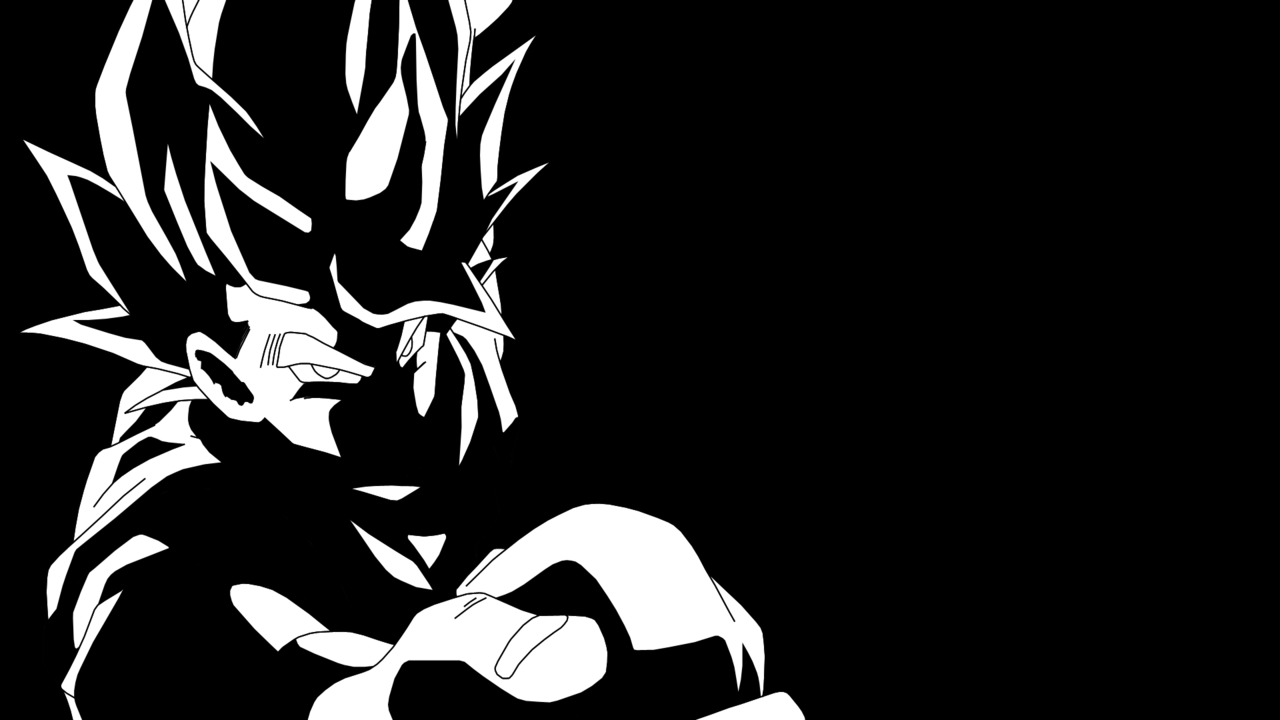 Goku Black And White Wallpaper Top