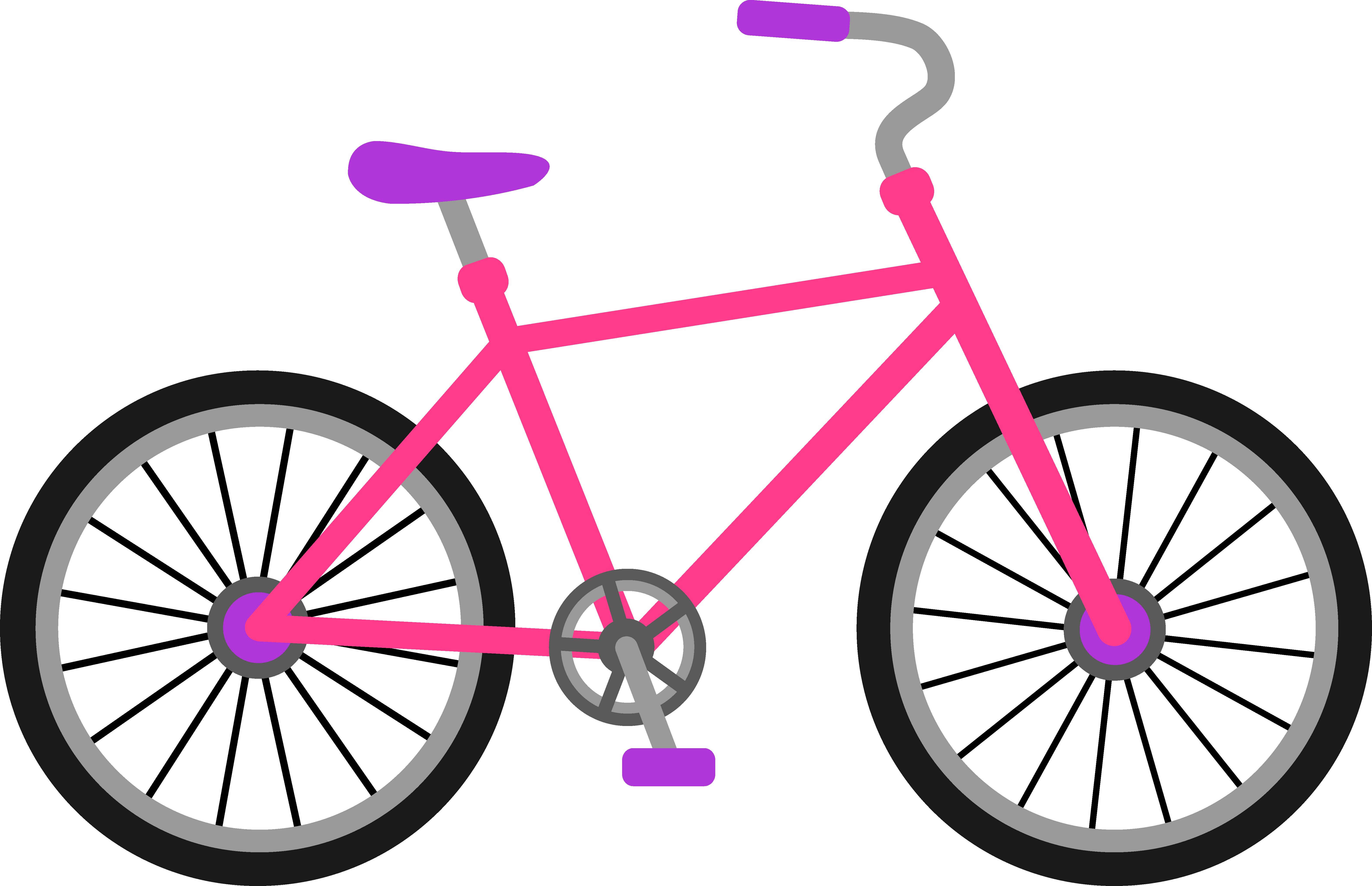 Pink and Purple Bicycle   Free Clip Art