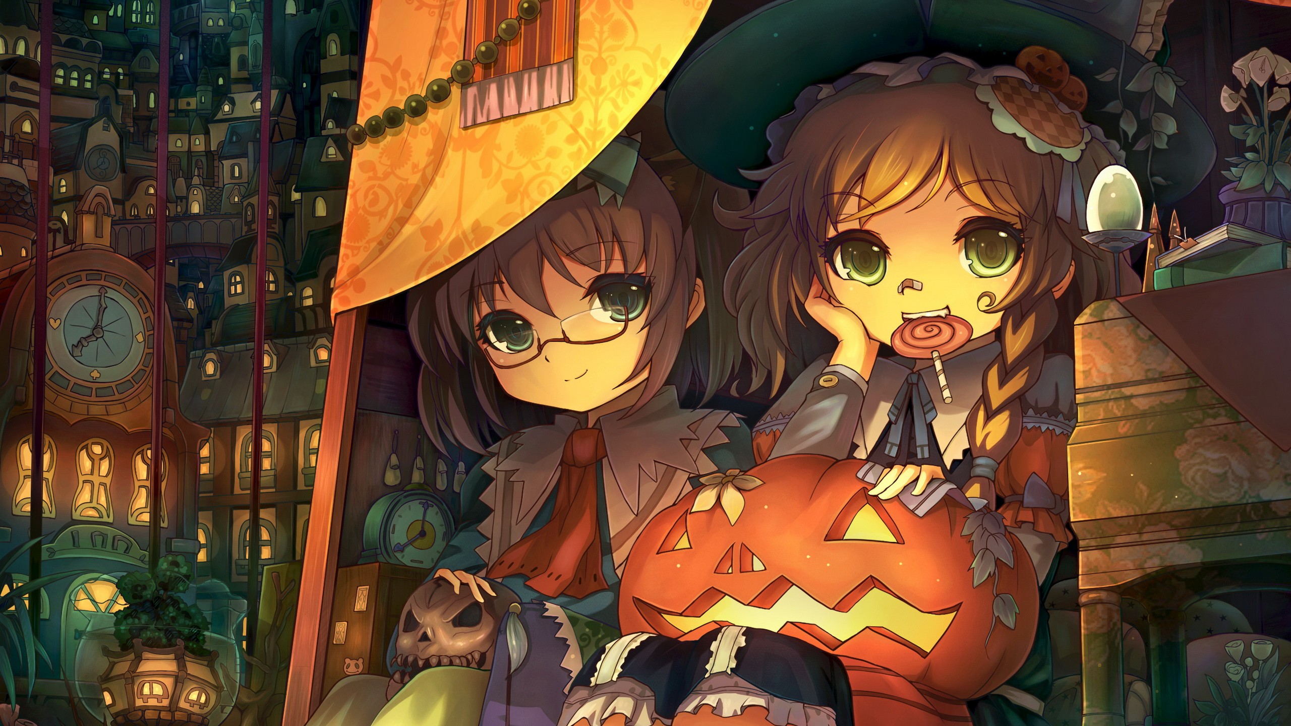 Cute Halloween Background Anime Wallpaper