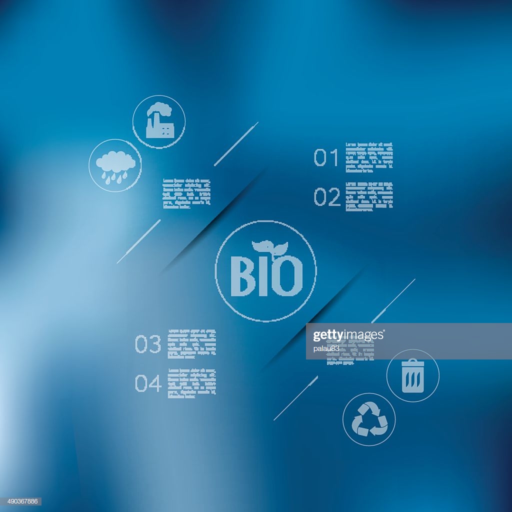 Ecology Infographic With Unfocused Background Stock Vector Getty
