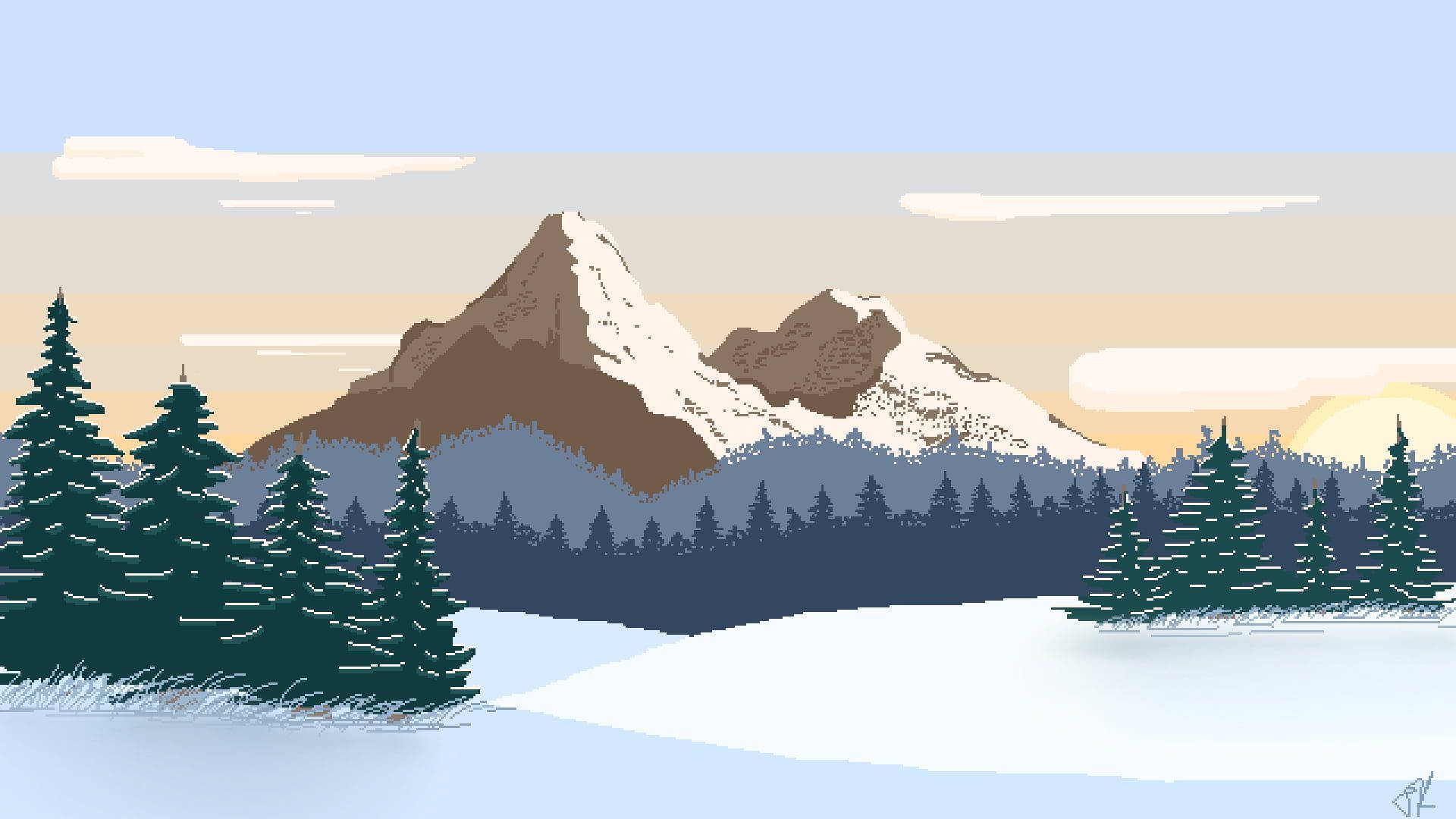 Pixel Nature Wallpaper