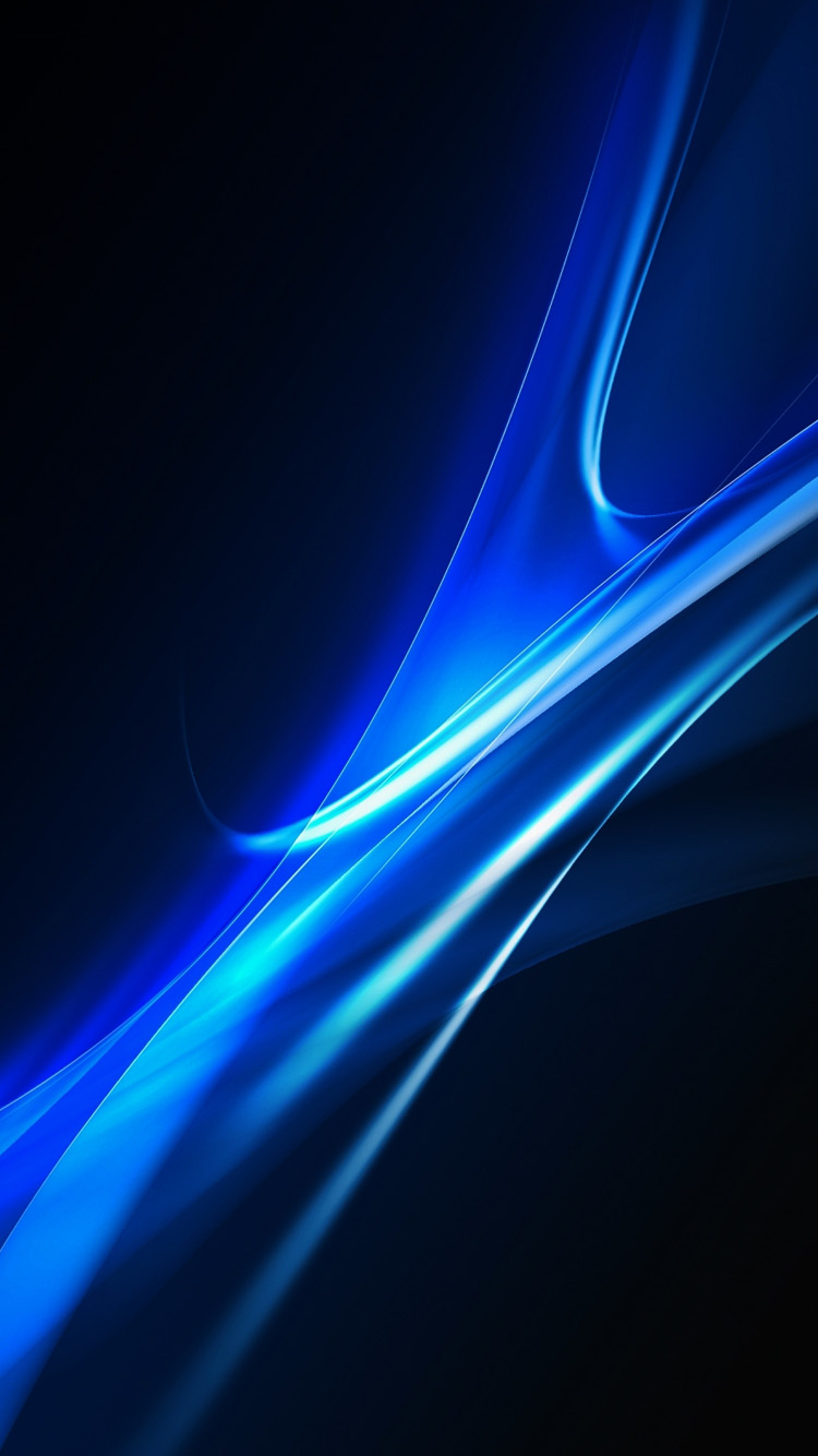 Blue Curves Abstract iPhone Wallpaper HD