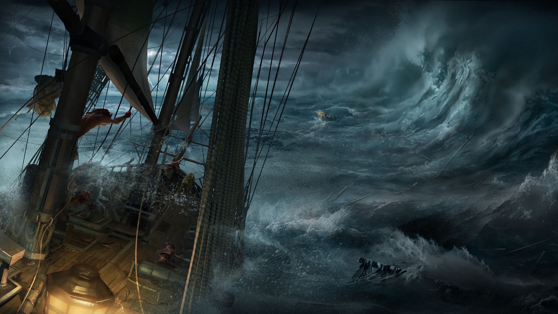 Fantasy Ship HD Wallpaper Background Image