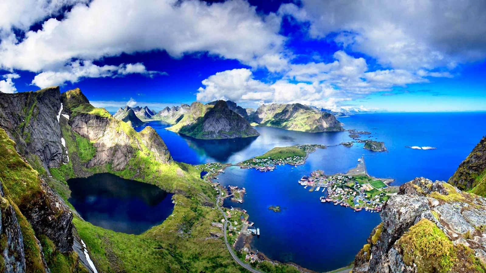 Lofoten Islands Amazing Panorama Norway HD Desktop Wallpaper