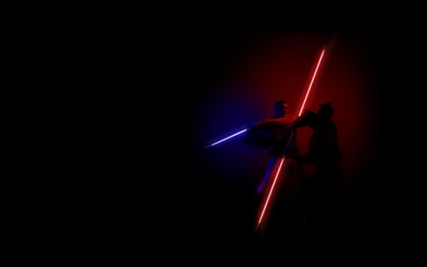 star wars light saber fight battle HD Wallpaper 1440x900