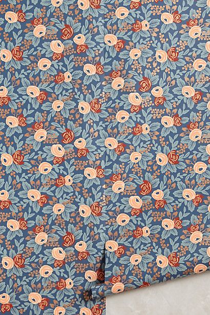 Rosa Wallpaper By Rifle Paper Co Anthro Desires