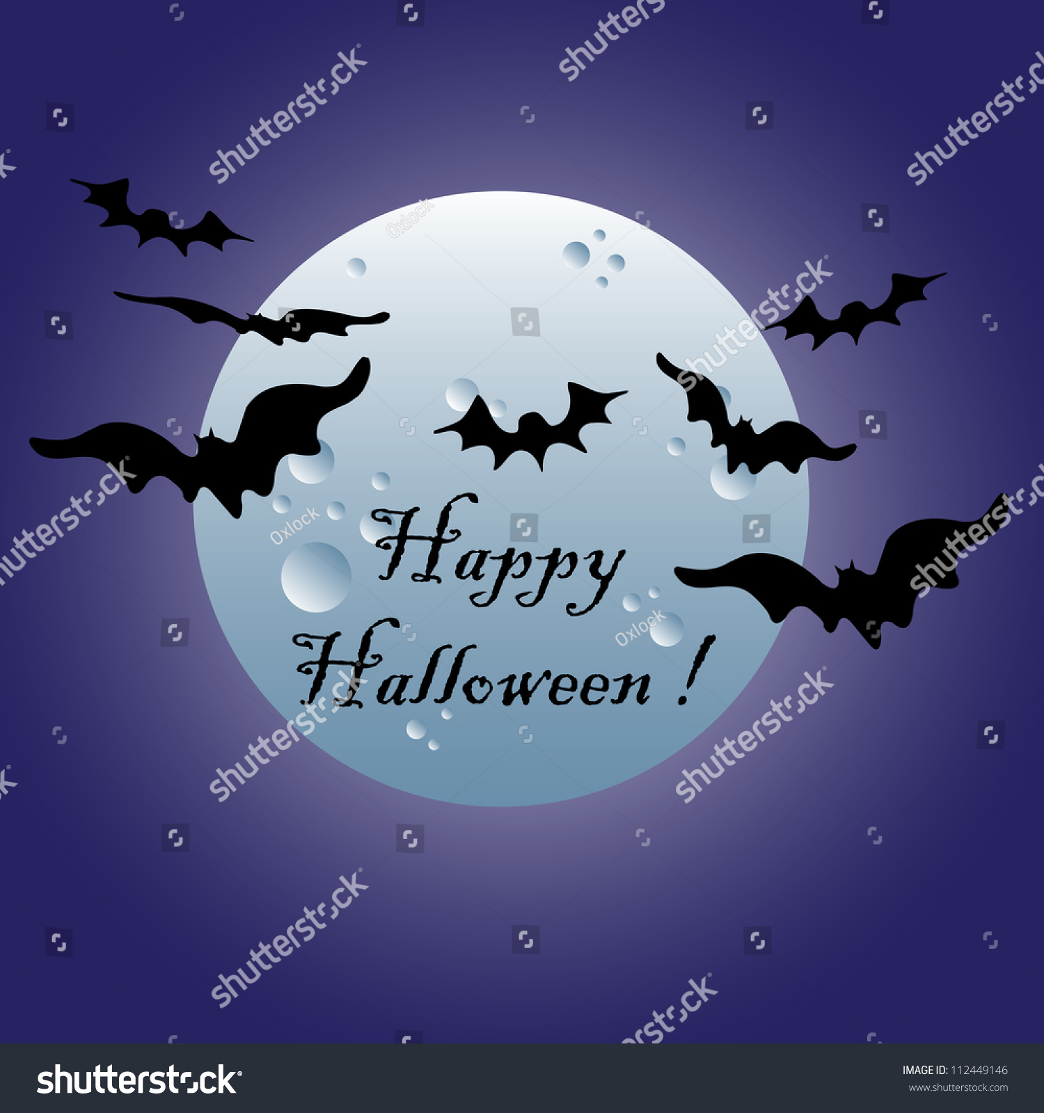 Abstract Colorful Background Weird Bats Flying Stock Vector