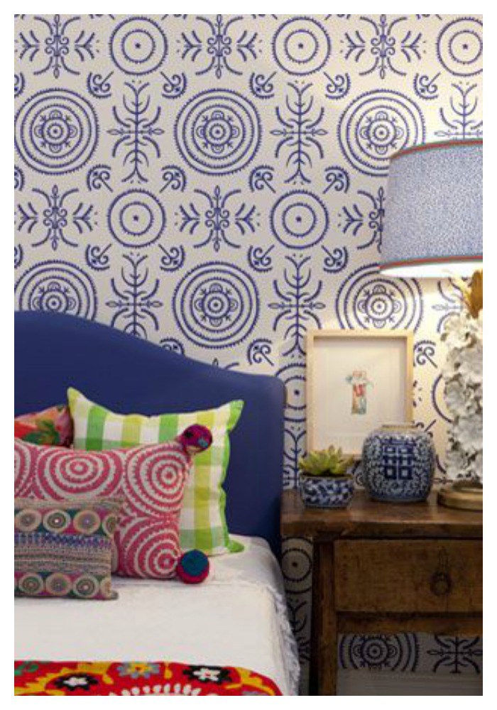 Free download Round and Round the Garden by Anna Spiro for Porters Paints  [700x1000] for your Desktop, Mobile & Tablet | Explore 50+ Rosey Posey  Trellis Wallpaper | Buster Posey Wallpaper, Blue