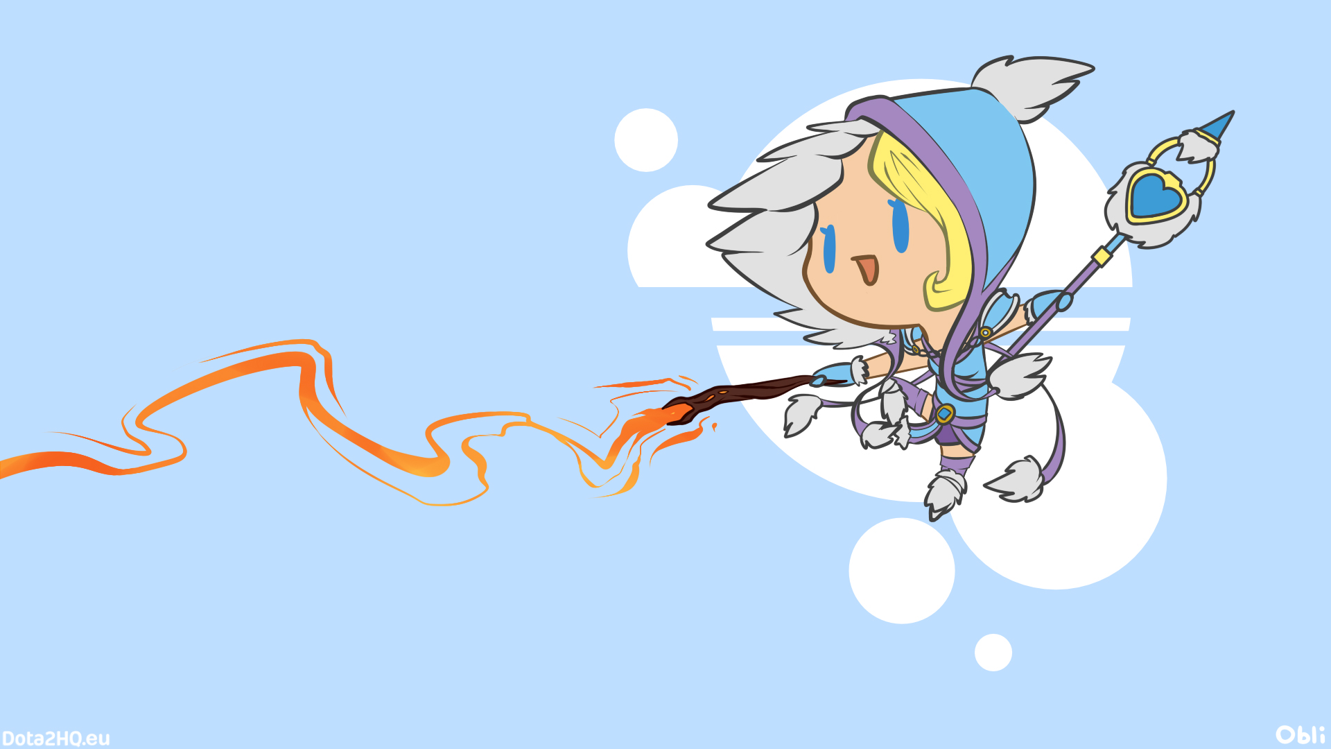 Crystal Maiden With Dagon Chibi Style