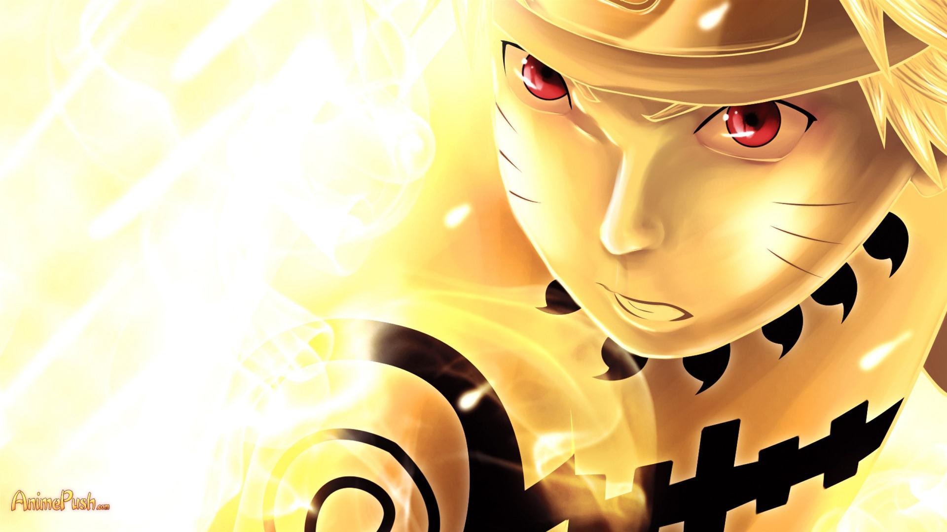 Naruto Uzumaki in Nine-Tailed Fox Mode HD Wallpaper