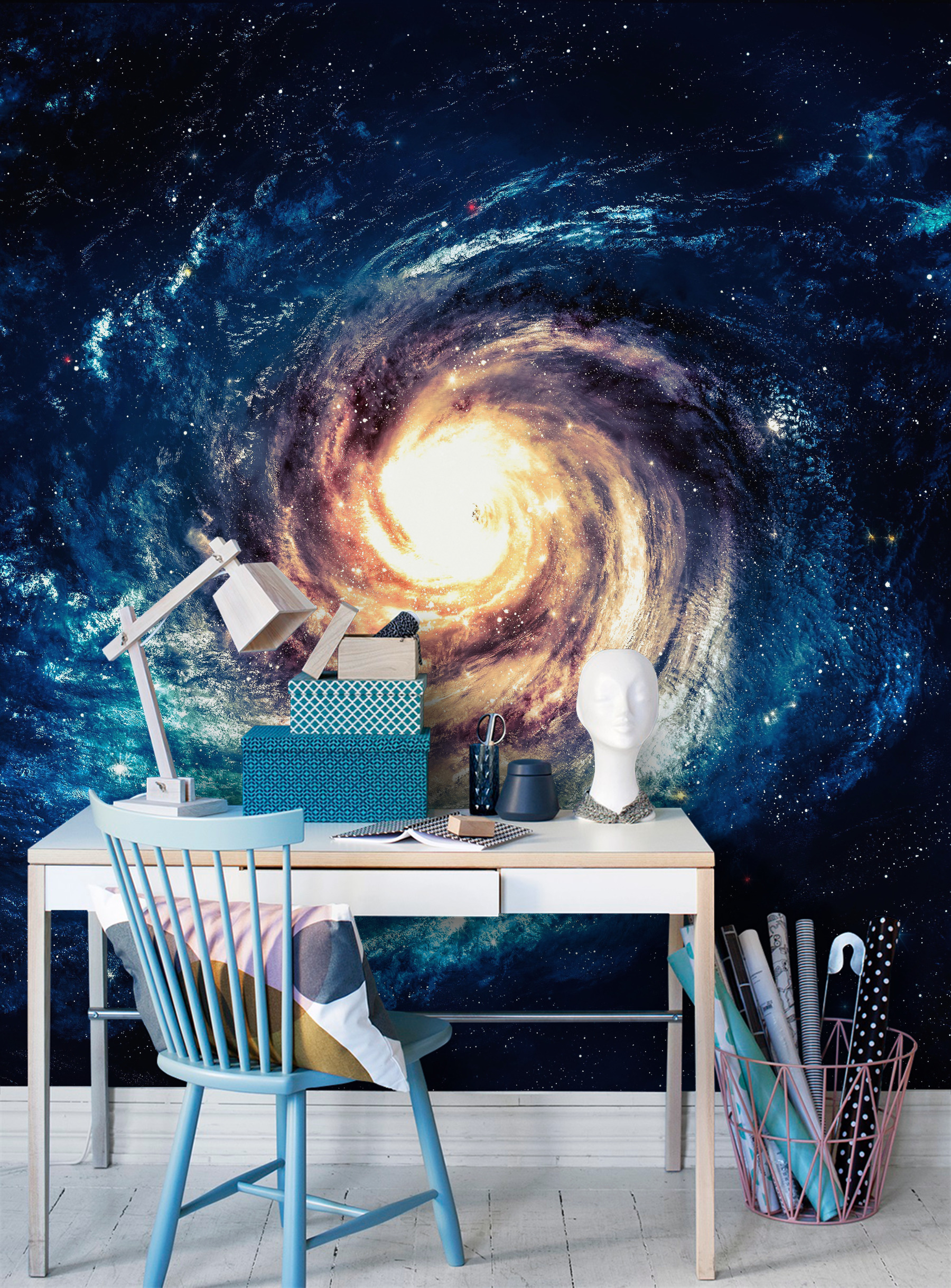 Space Wall Mural Photo Wallpaper Galaxy Spiral