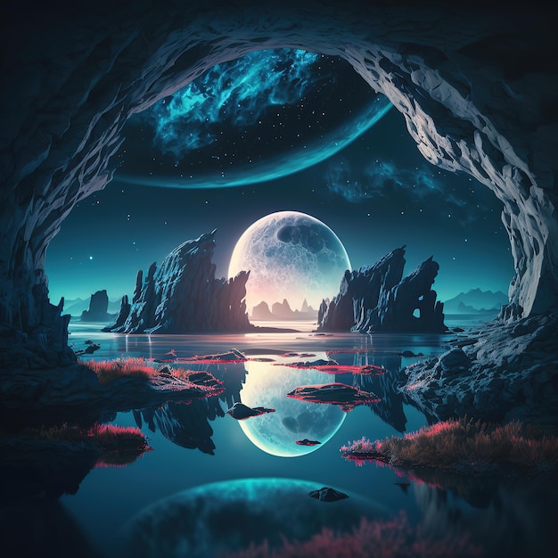 Wallpaper Galaxy Moon In Full HD Quality