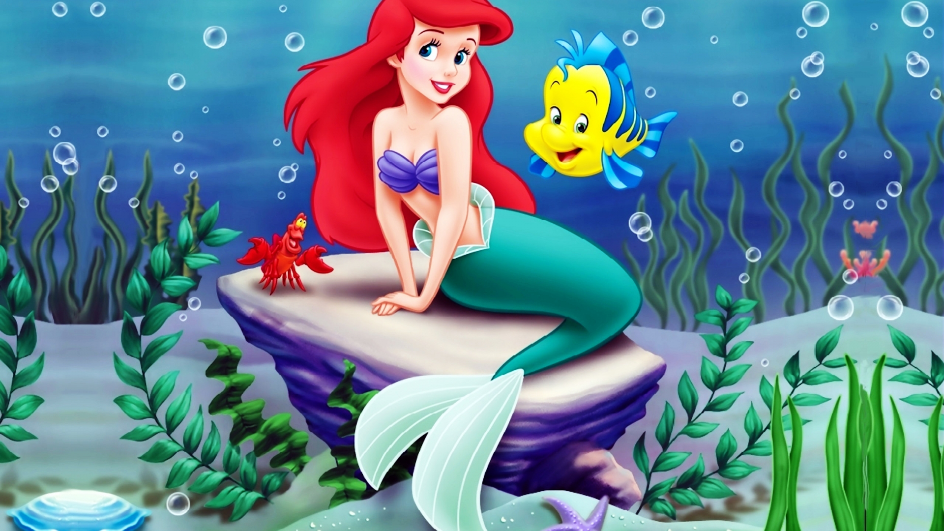 little mermaid desktop wallpaper