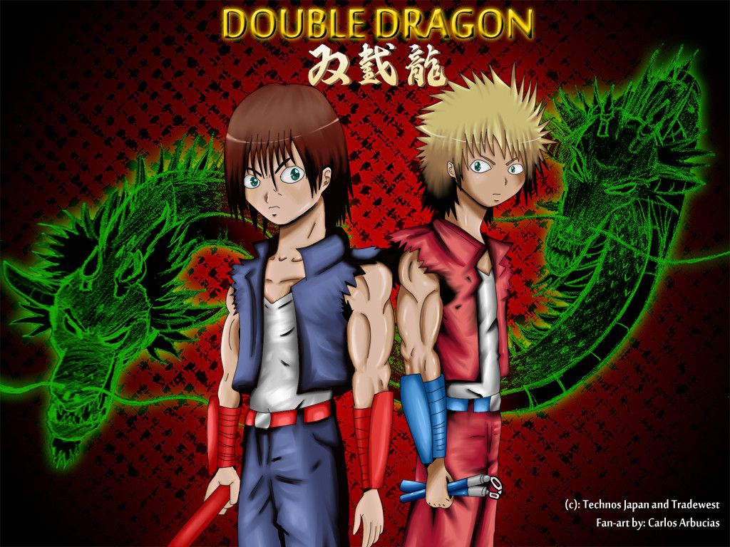 double dragon cartoon logo 1080
