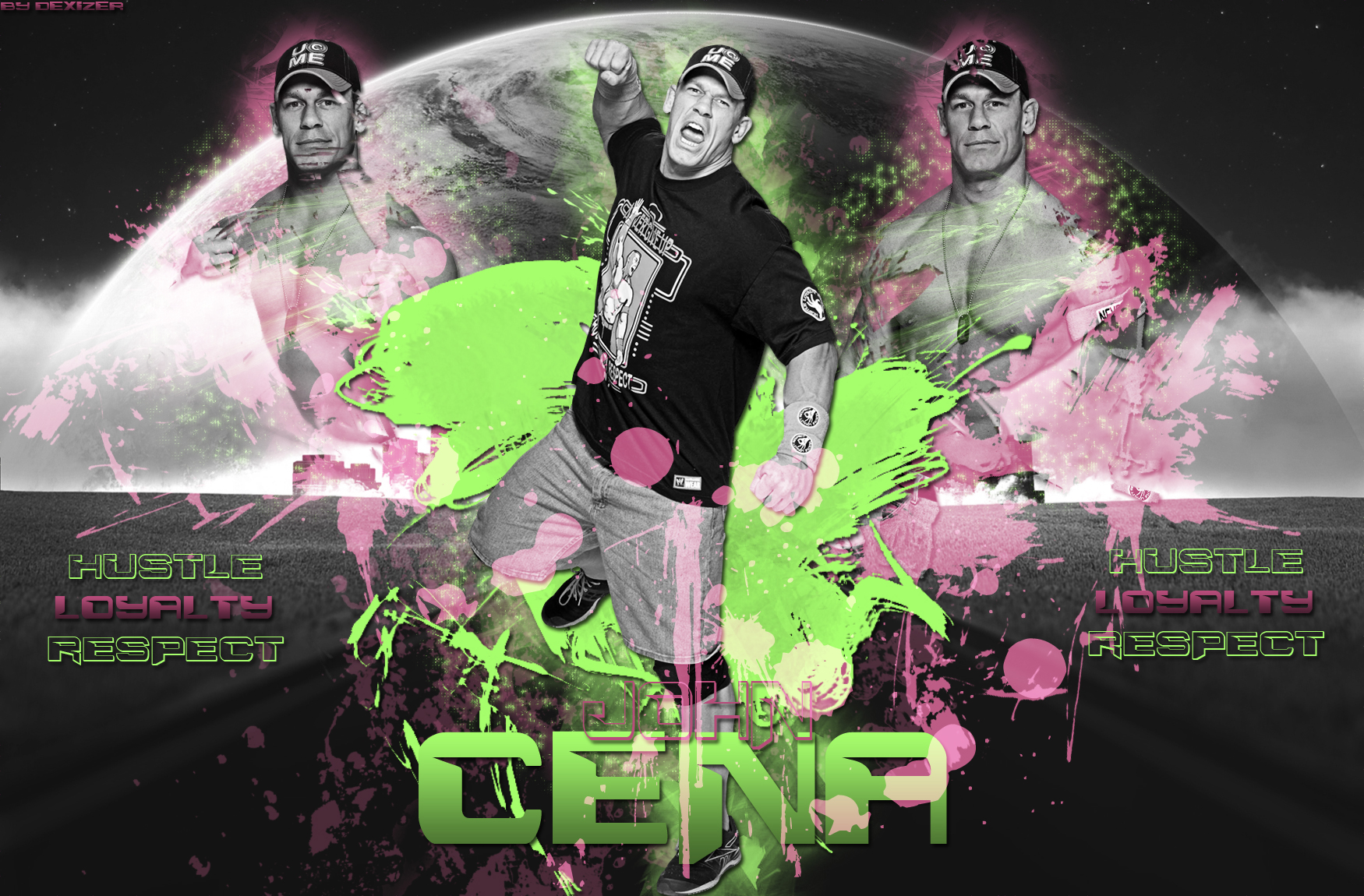 Wwe John Cena Neon HD Wallpaper By Smiledexizer Fan Art